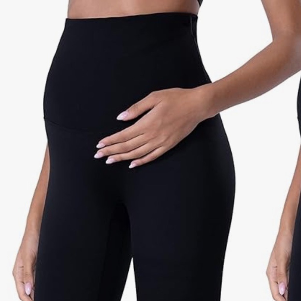 POSHDIVAH Women's Maternity OverTheBelly Pregnancy ActiveWear Workout Leggings S - Picture 7 of 10